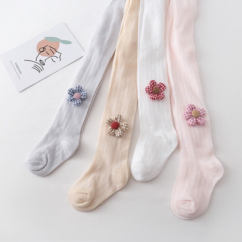 サマーFlowerデザイン レギンス メッシュ 夏物 タイツ ストッキング ソックス フラワーデザイン 超面白いベビーショップ79338360877