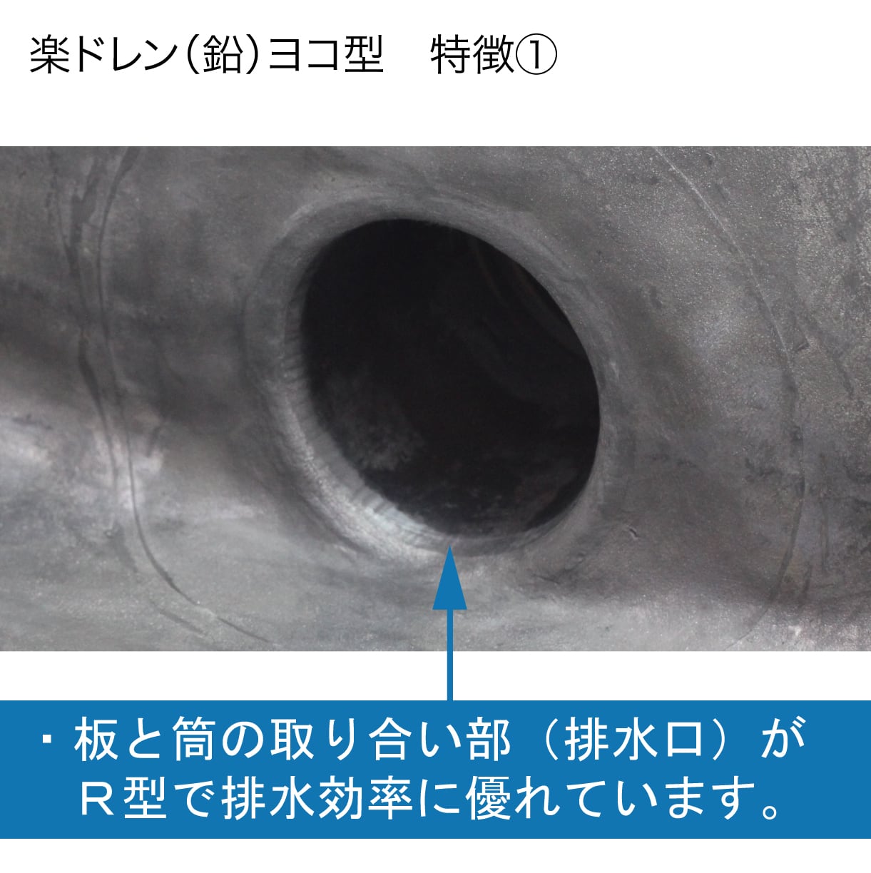 改修用ドレン 森工業 楽ドレン リープループ 鉛 ヨコ用 70用 鉛ドレン