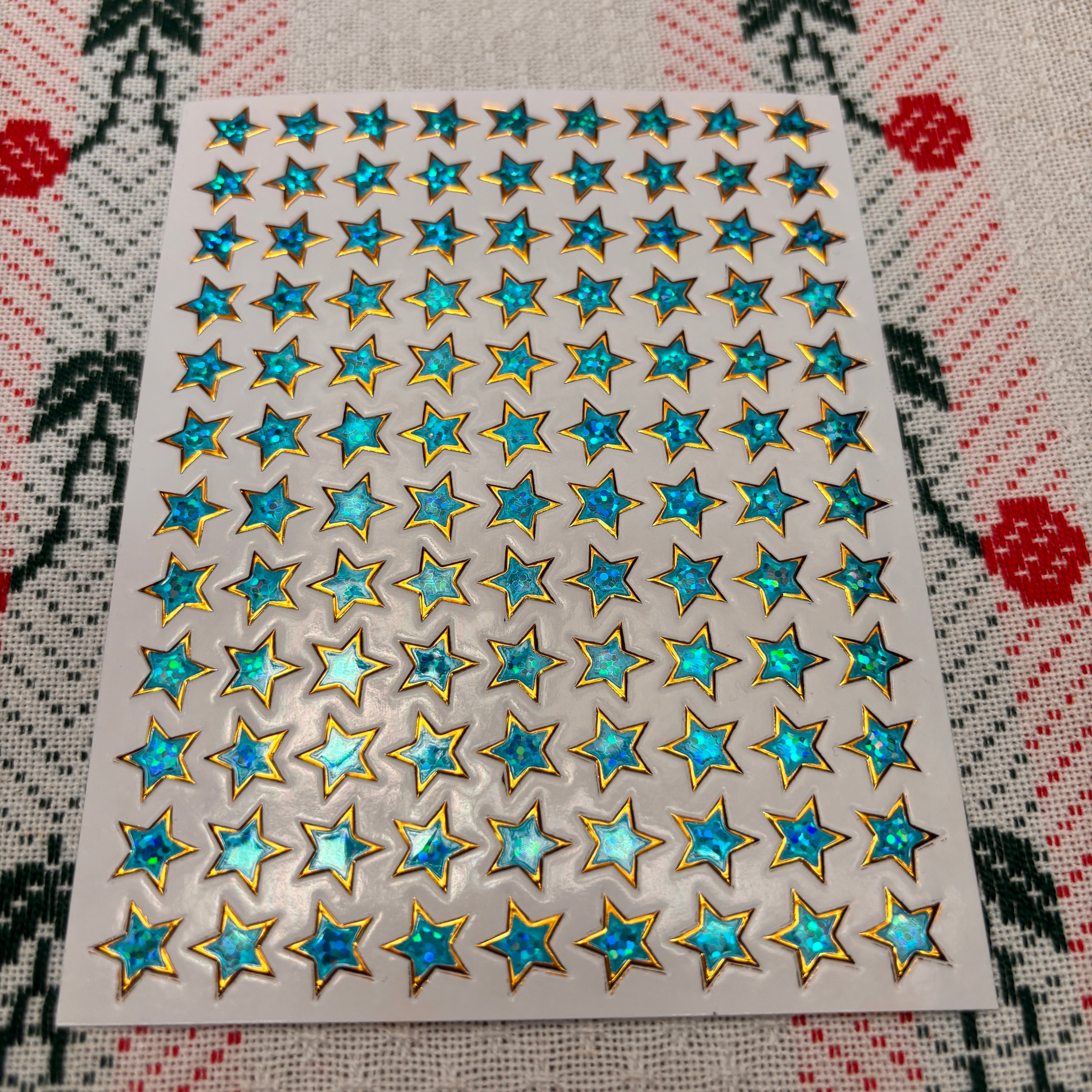 107 ブルースター(小) レトロキラキラシール VCS01