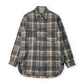 70s USA製 PENDLETON ペンドルトン チェック ウール 長袖 シャツ 15 1/2 /ブルー系 メンズ ビンテージ