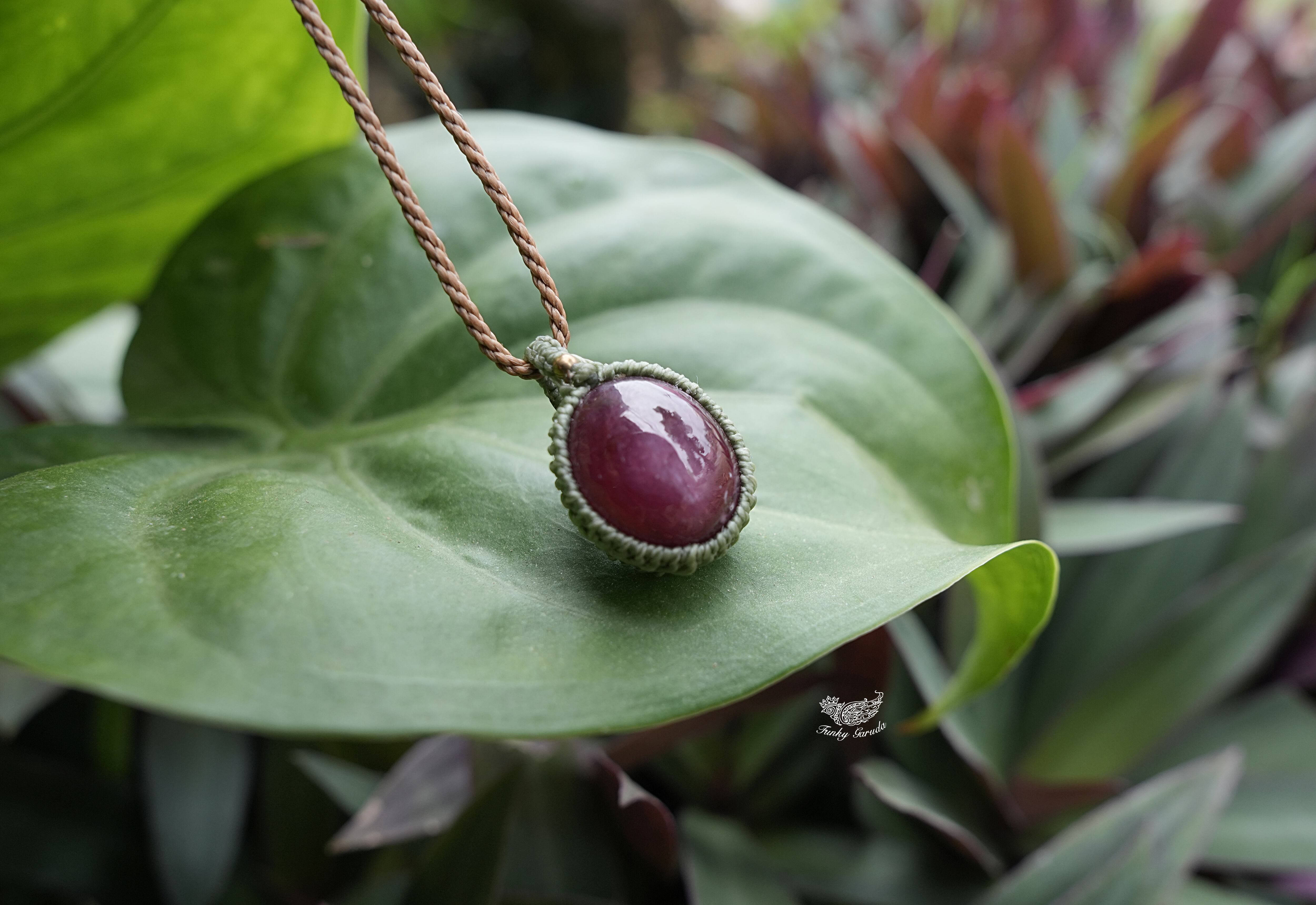 スタールビーのマクラメネックレス 孤高の如く☆スタールビー マクラメネックレス890 | Funky garuda