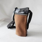 サコッシュ / Hemp cotton pocket sacoche /チョコ ブラウン & カモフラージュ