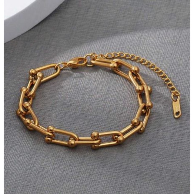 Stainless Steel Gold Buckle Bracelet 125503