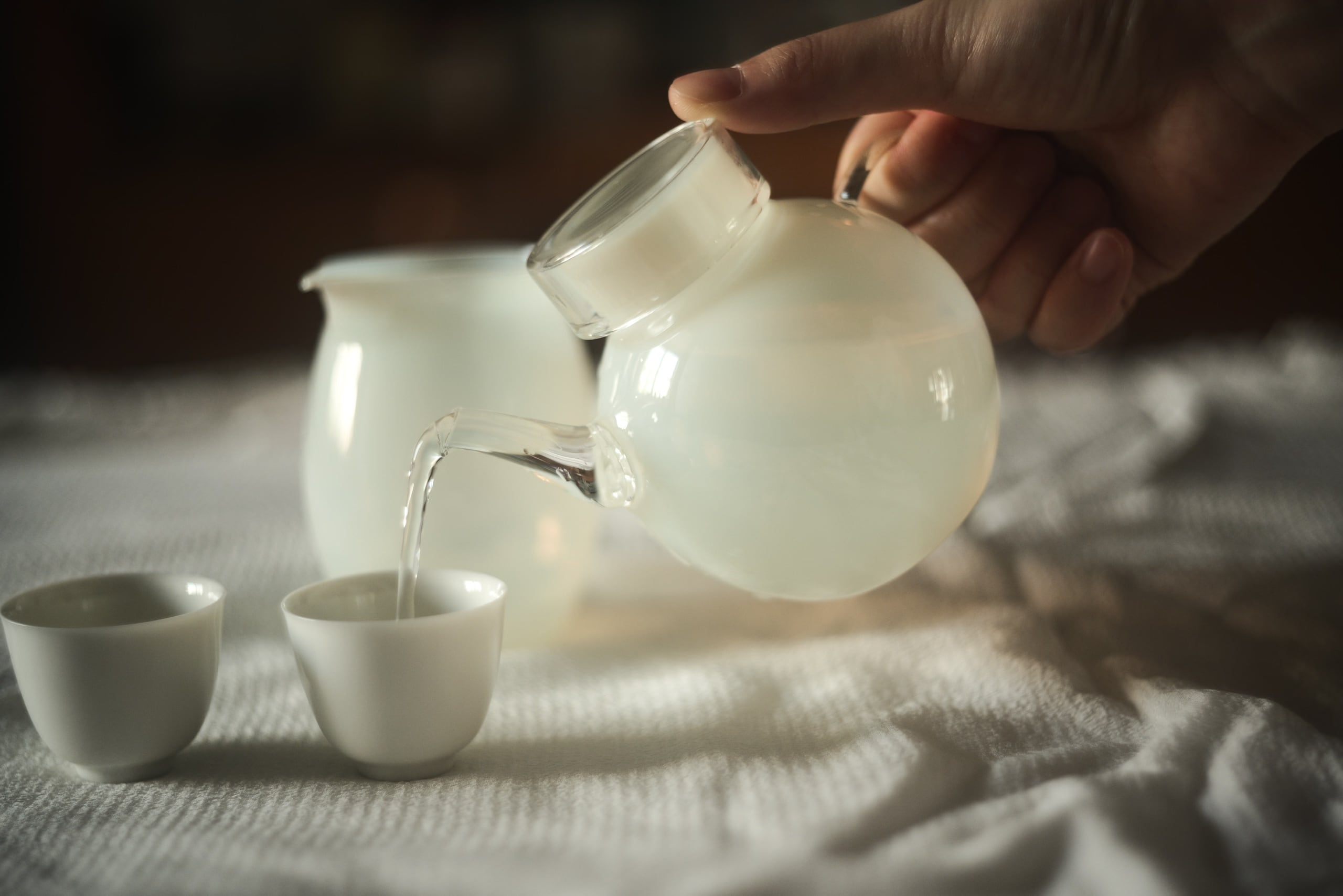 ガラス 壷 予約商品＞ガラス茶壷・玉・平蓋（満水容量約270cc）（8月中旬発送予定