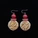 Round charm drop earrings
