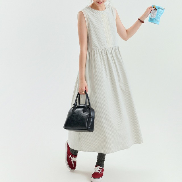 stripe sleeveless dress