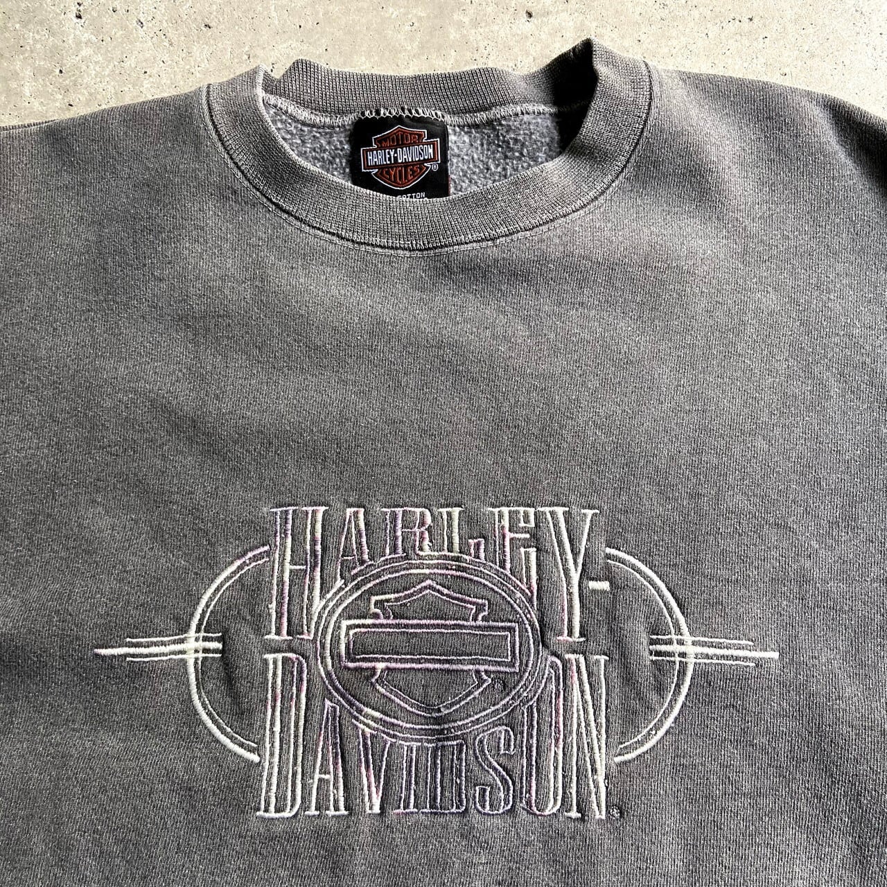90年代 USA製 Harley-Davidson ハーレーダビッドソン ロゴ刺繍