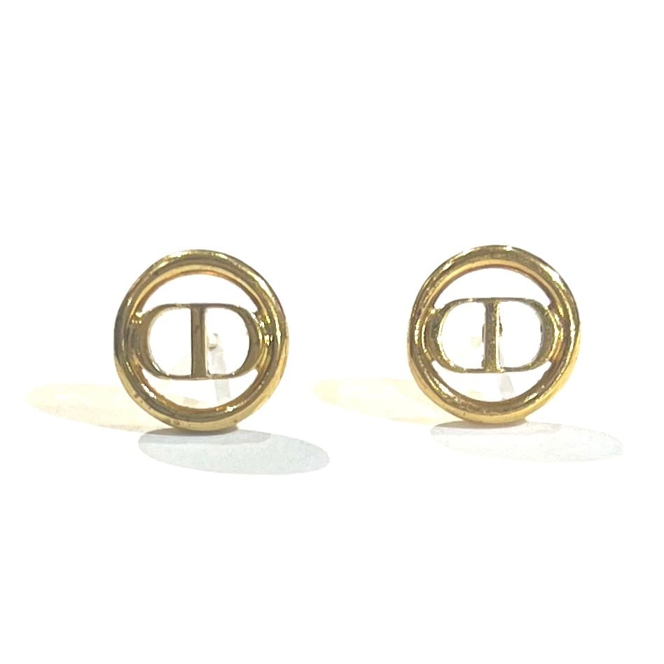 Christian Dior】2152 30 Montaigne スタッドピアス／ゴールドカラー
