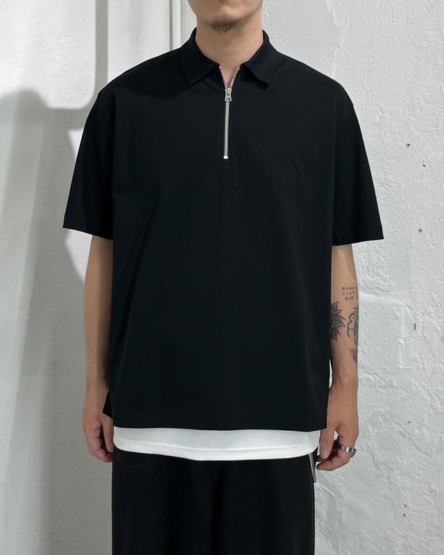 70s Jantzen Poly Knit S/S Polo Shirt USA製