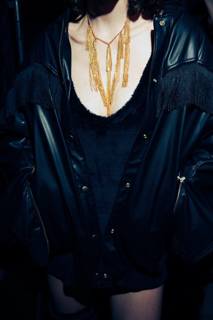 FUMIE=TANAKA フミエタナカ fringe BL F25A07（KHAKI） | ANERCA & L.I.V