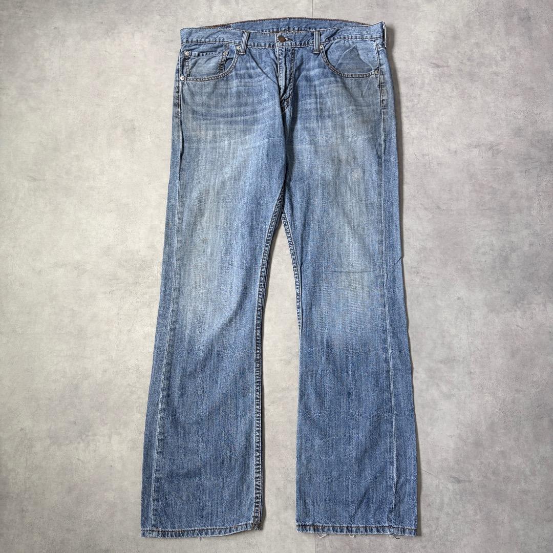 リーバイス527 Levis W36 フレア ブーツ 青 古着 ヒゲ 22206