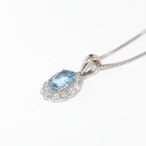 アクアマリン ネックレス Pt900 / 0.370ct / DA 0.220ct