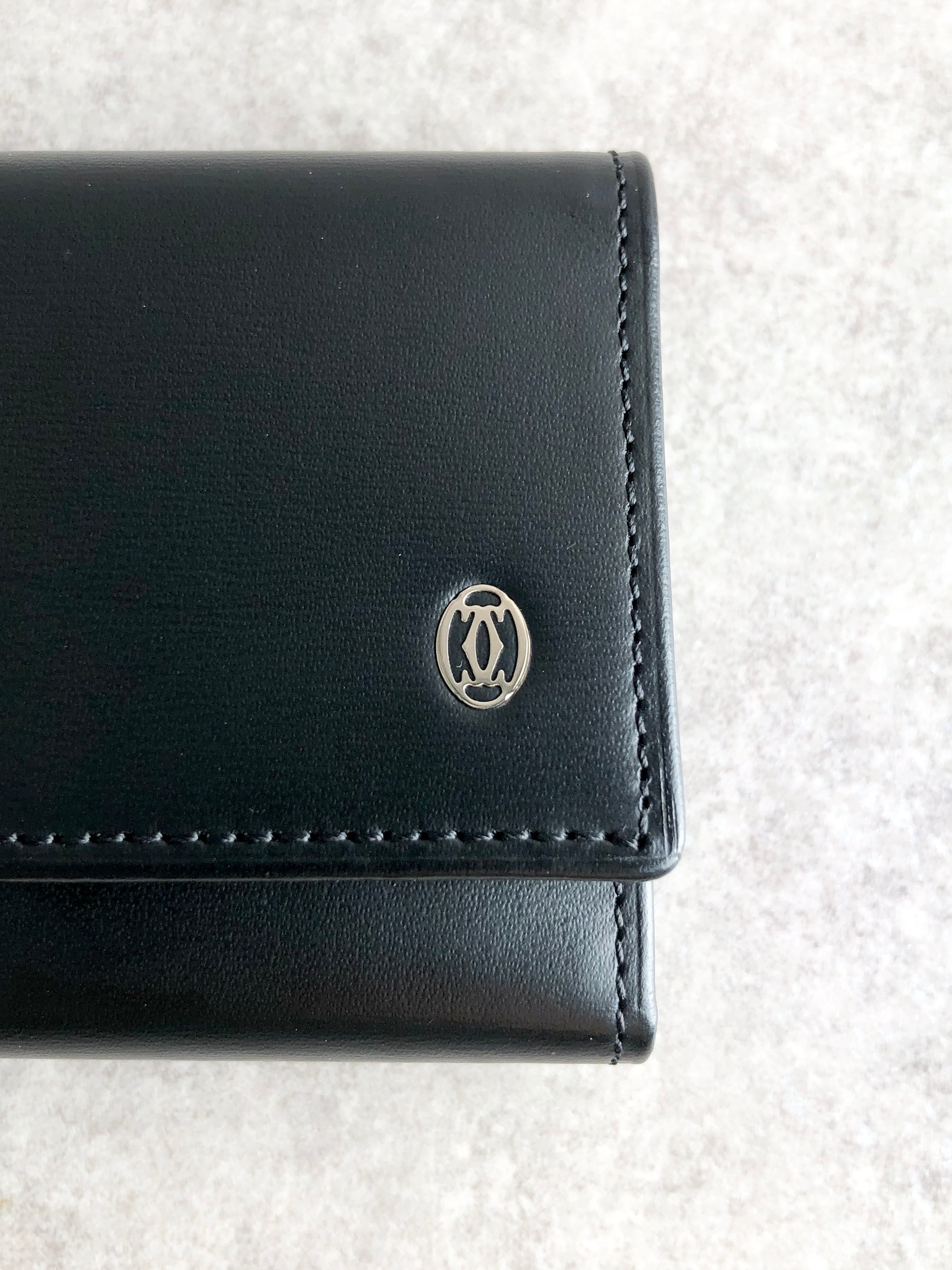 Cartier カルティエ キーケース ブラック ロゴ レザー 6連 vintage