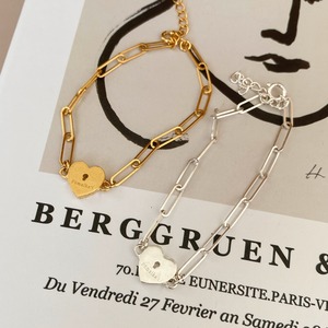 Heart key bracelet
