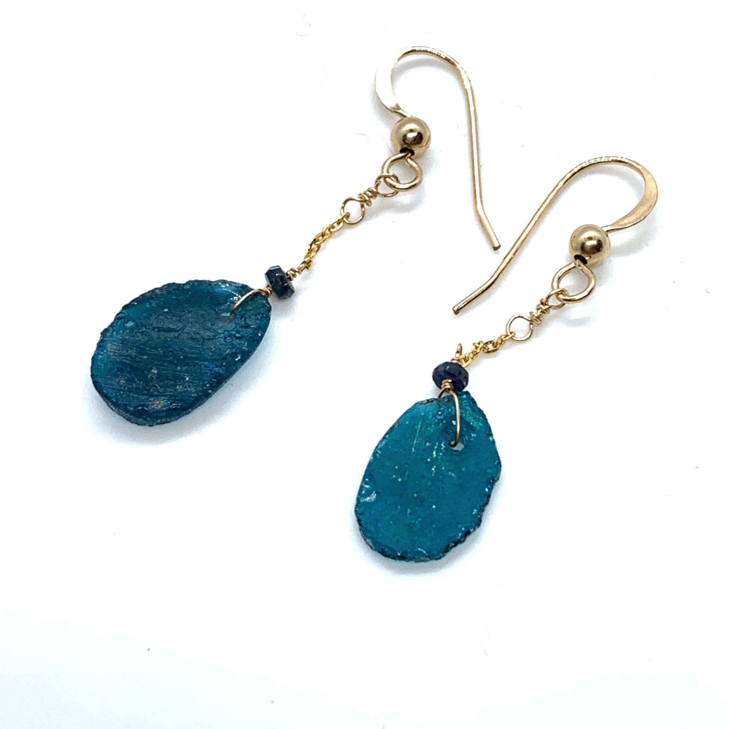 ピアス【ローマングラス】(S)14kgf | earth venus