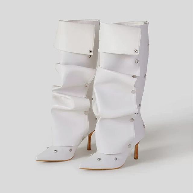 Layered studded boots【2color】 C1274