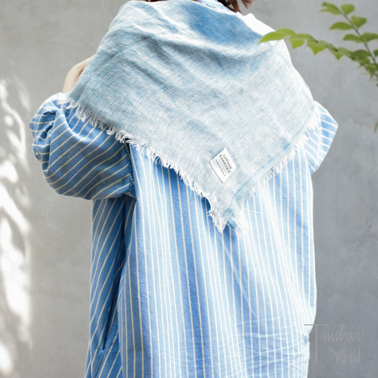 ONLINE限定】HALI コンパクトストール / rainyblue / 70×70cm
