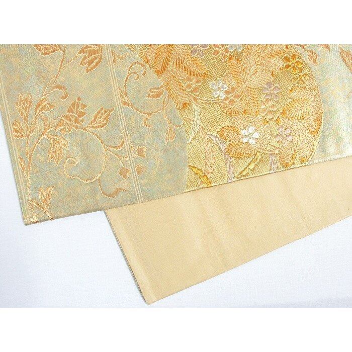 錦袋帯 波取 松梅 唐草文 金淡グリーン系 | tspea.org