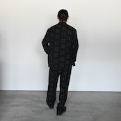OLD JOE / ORIGINAL PRINTED OPEN COLLARSHIRTS (Square Dot) Long-sleeve