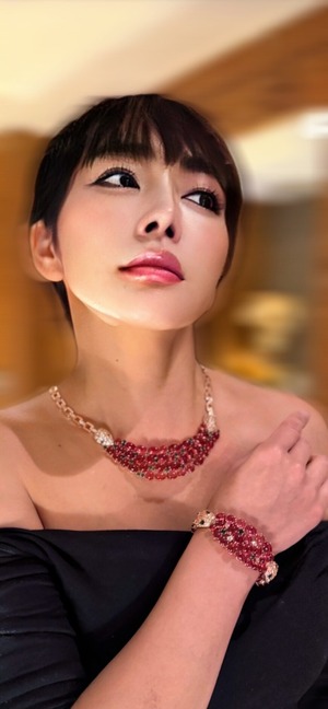 スネークポム　ネックレス＆ブレスレットセット