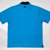 CANTERBURY OF NEW ZEALAND カンタベリー 半袖 ラガーシャツ ポロシャツ L/ブルー メンズ