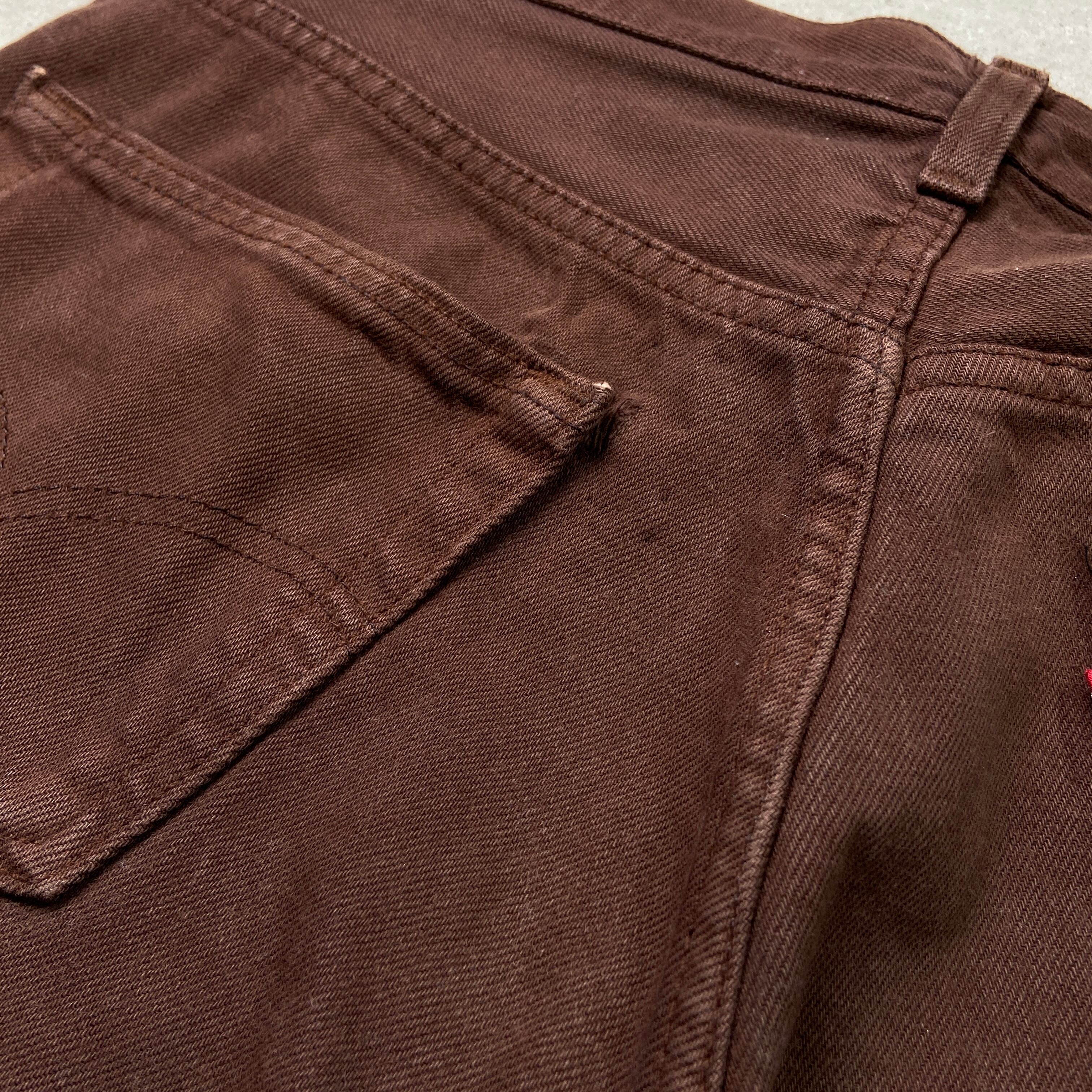 90年代 カナダ製 Levi's リーバイス 501 ストレート ブラウン デニム
