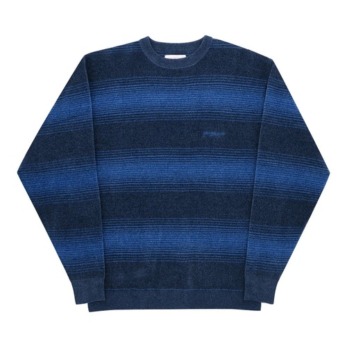 YARDSALE / CHENILLE RIPPLE KNIT NAVY/BLUE