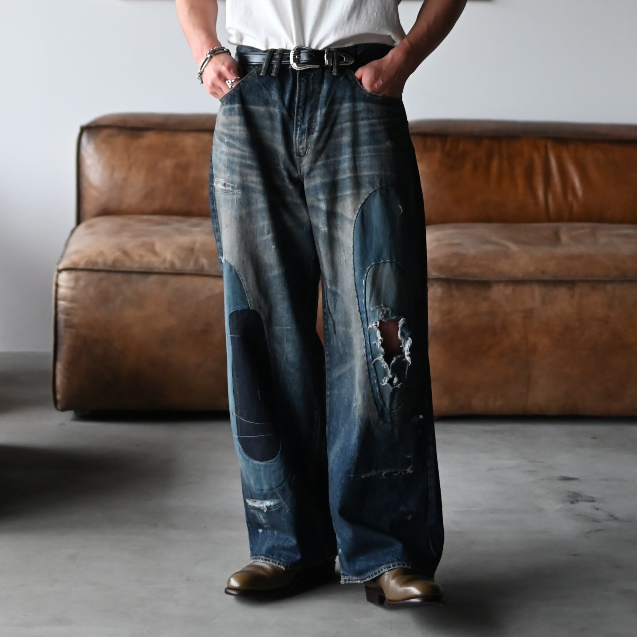ANACHRONORM / REMAKED WIDE 5P DENIM PANTS | GANKO