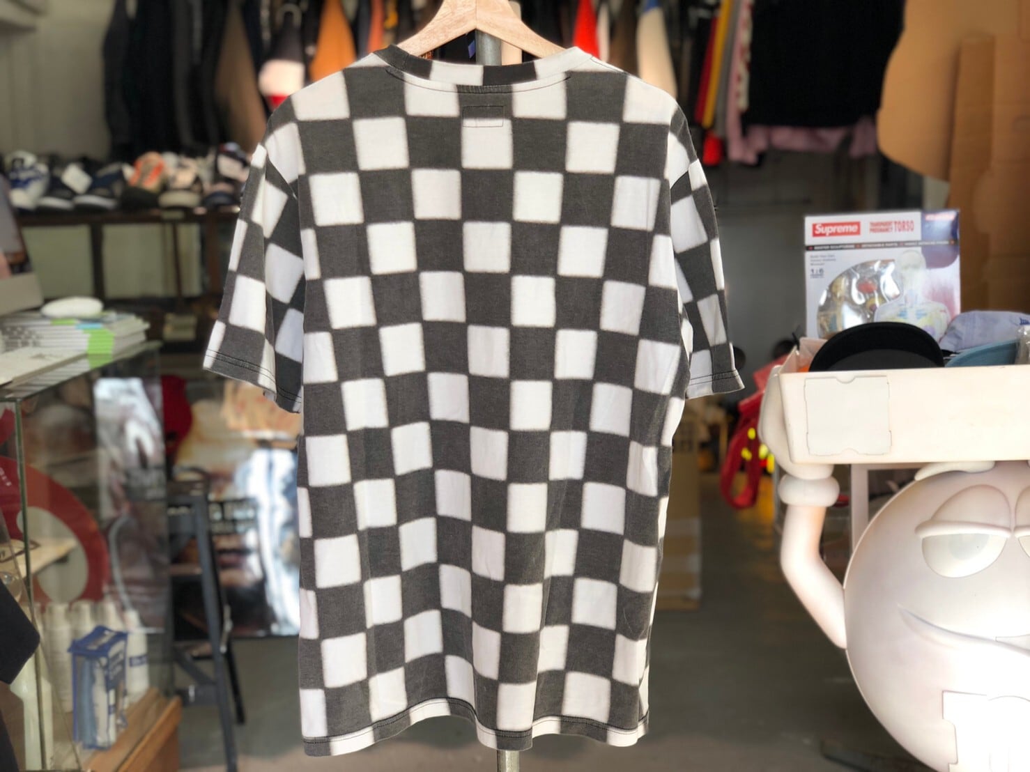 SUPREME 20SS SMALL BOX LOGO TEE CHECKERBOARD MEDIUM WHITE BLACK  