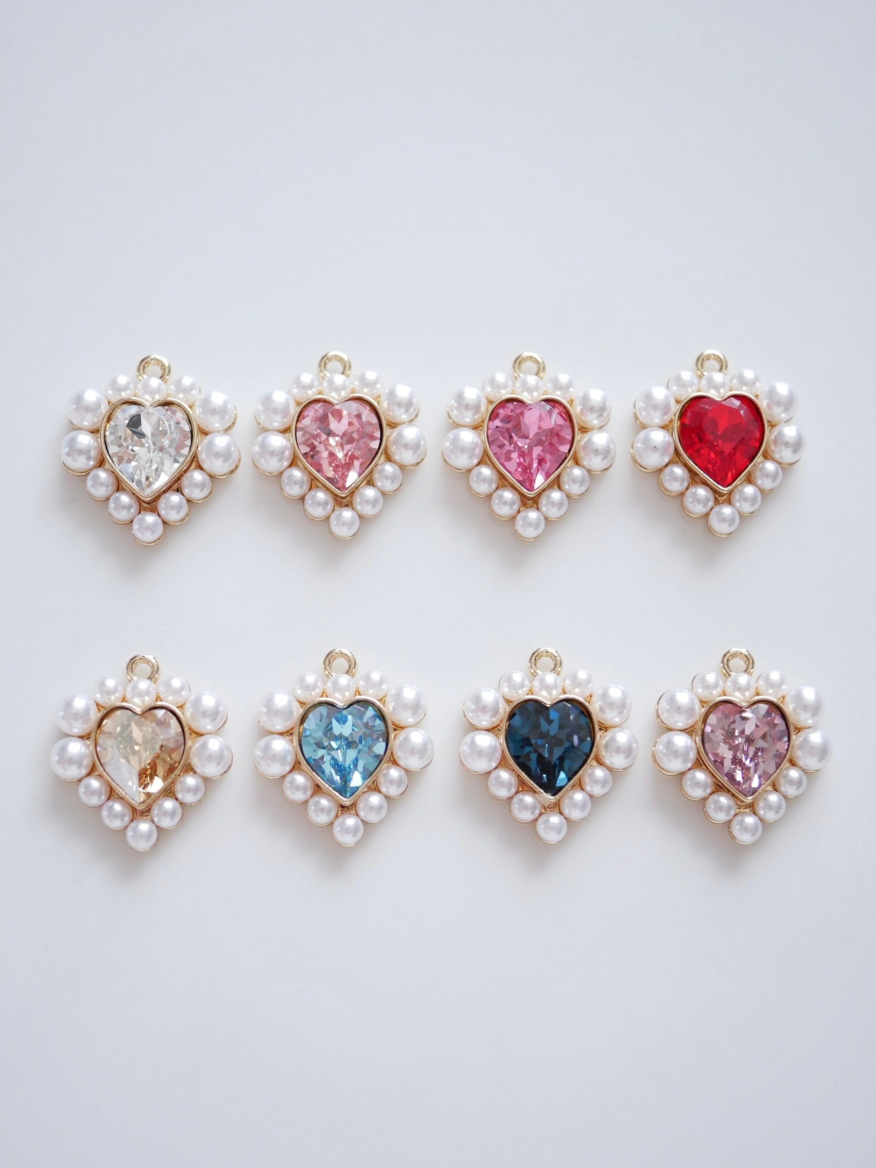 7802 パールハートクリスタルリング | Amooo