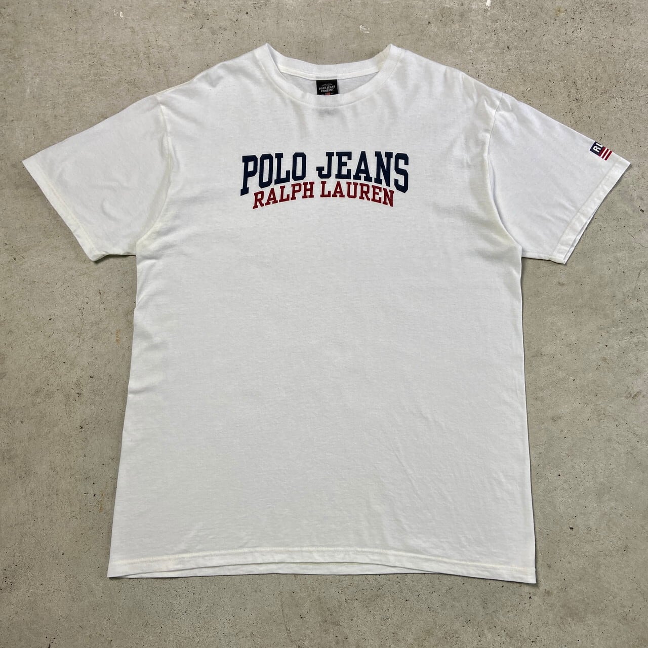 POLO JEANS COMPANY ラルフローレン　ホワイトTシャツ　L Polo Jeans co. Ralph Lauren ラルフローレン ポロジーンズ ロゴ