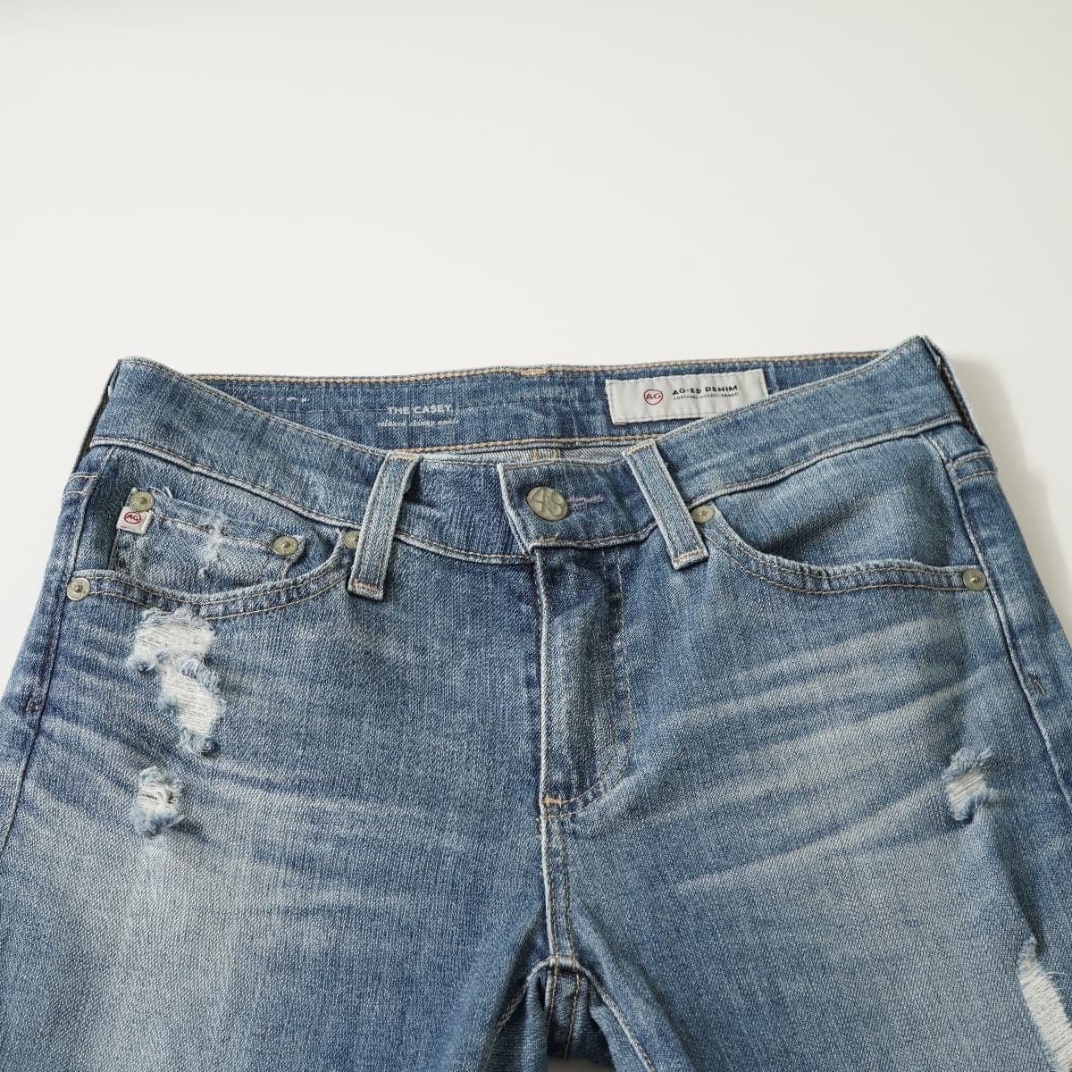 AG エージー アドリアーノゴールドシュミット THE CASEY relaxed skinny ankle スキニーアンクルデニム ジーンズ  ダメージ加工 パンツ 24 | 「フクル」ファッションブランドユーズドセレクトショップ powered by BASE