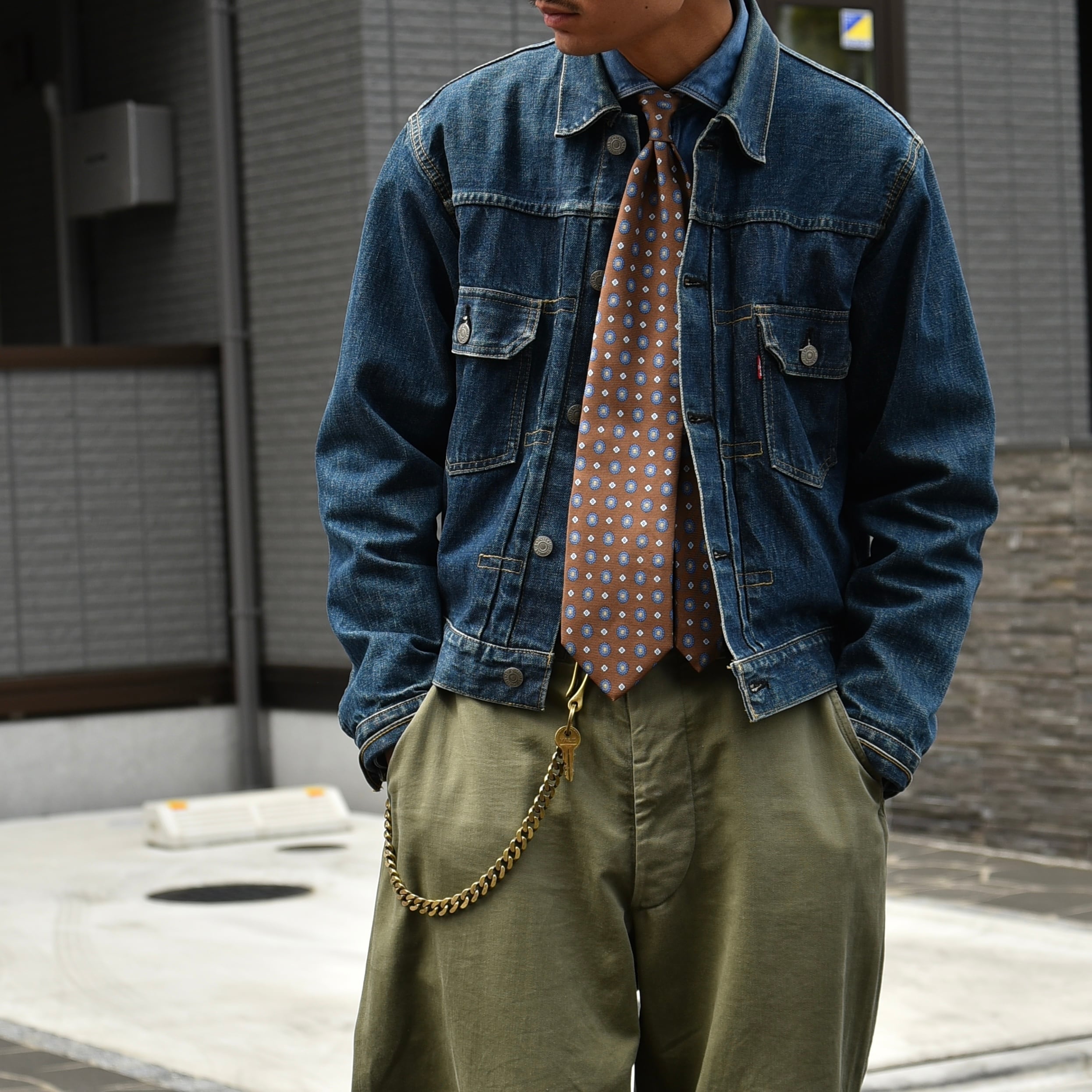 燻/人気No.1】Vintage Brass Wallet Chain｜日本製 ウォレットチェーン