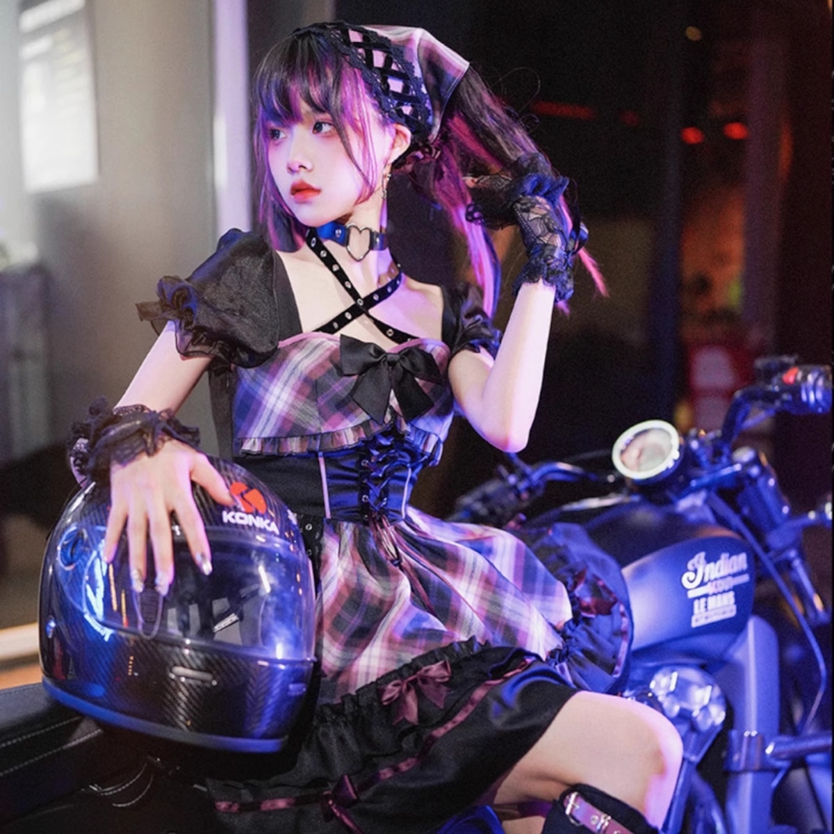 ゴスロリファッション Pinksavior ロング丈 アシンメトリー