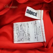 【社交ダンス衣装】レッド TAKADANCE タカダンス ワンピース ドレス 赤 黒 ブラック フリル レース ダンス デモ 競技 パーティ 高級感 フリンジ 女性用