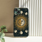 受注生産 iPhoneケース 月相と太陽の黒背景星図｜星図アート STAR020B