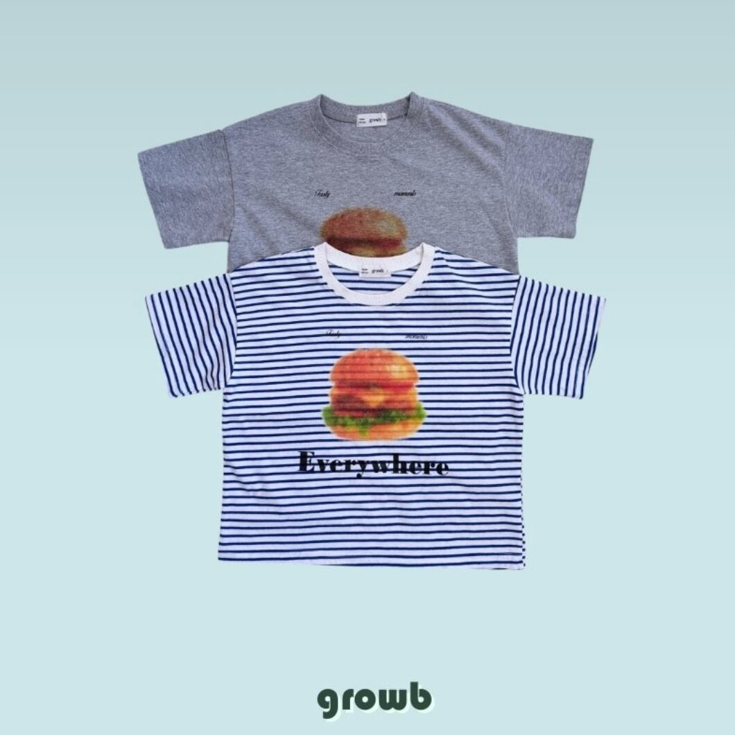 《送料無料》予約:ハンバーガーT半袖【growb】※ジュニアサイズ