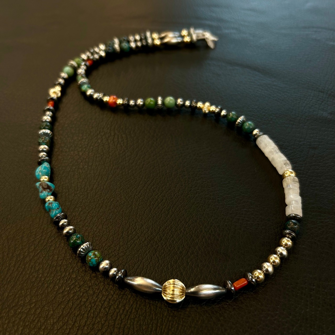 ブライト（Bright）ネックレス（Wave Rainbow Moonstone）60cm - 2