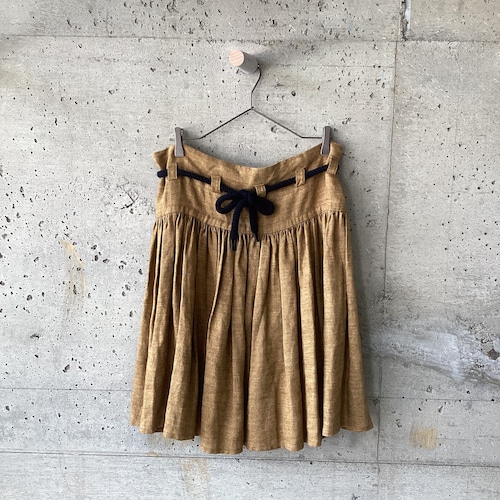 AGNES NORDENHOLZ linen volume mini skirt