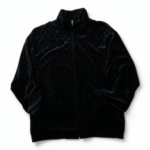 “BOOTLEG GUCCI" oversized velvet zip up jacket “made in ITALY”