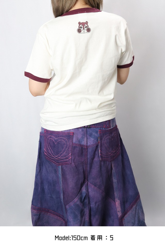 Logo Girl ringer T-shirt (ロゴ ガール リンガー ティーシャツ)【Burgundy】