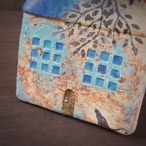 小鳥とおうち 壁掛け no.31 mixed blue roof