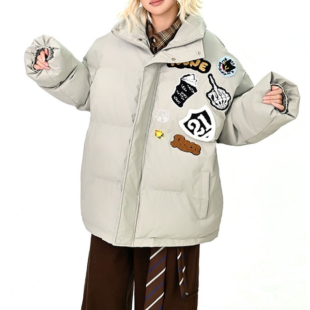 ワッペンミックスボリュームジャケット 2col   R01174