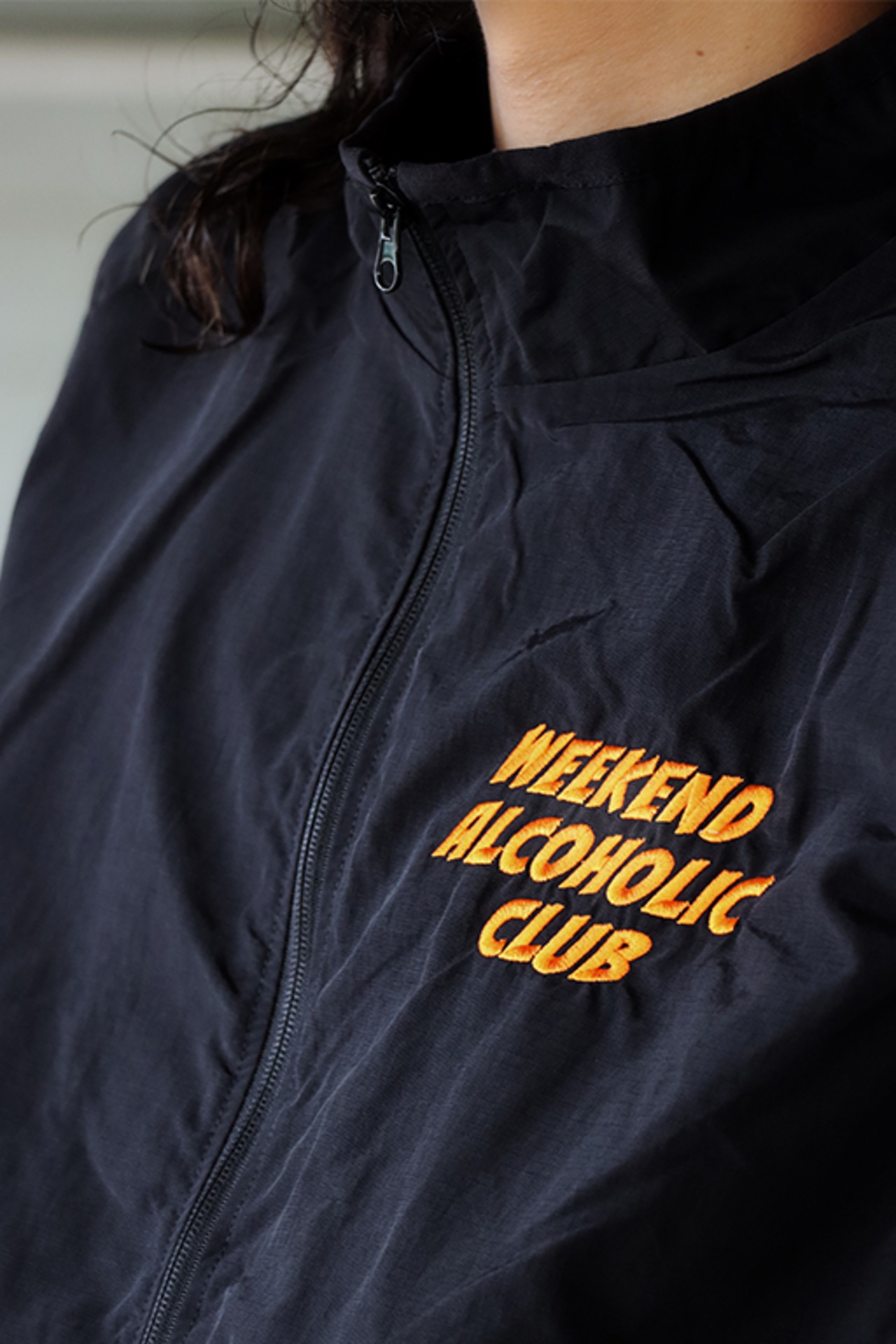 SLINK(スリンク) "WEEKEND ALCOHOLIC CLUB Packable Nylon Vest"(BLK)