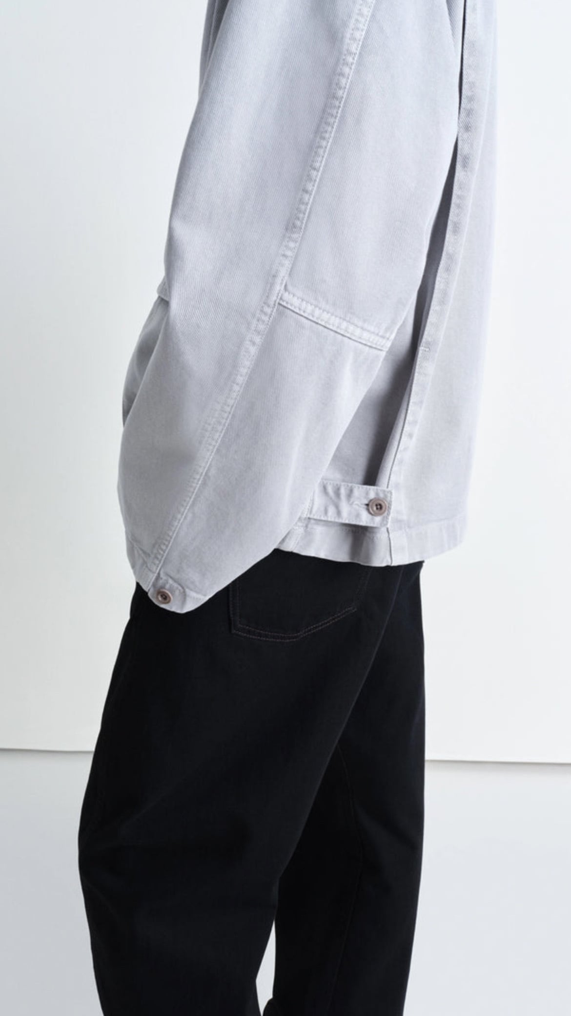 LEMAIRE -Boxy Jacket(GD SNOW HEAVY DENIM)- :SNOW BLUE GREY