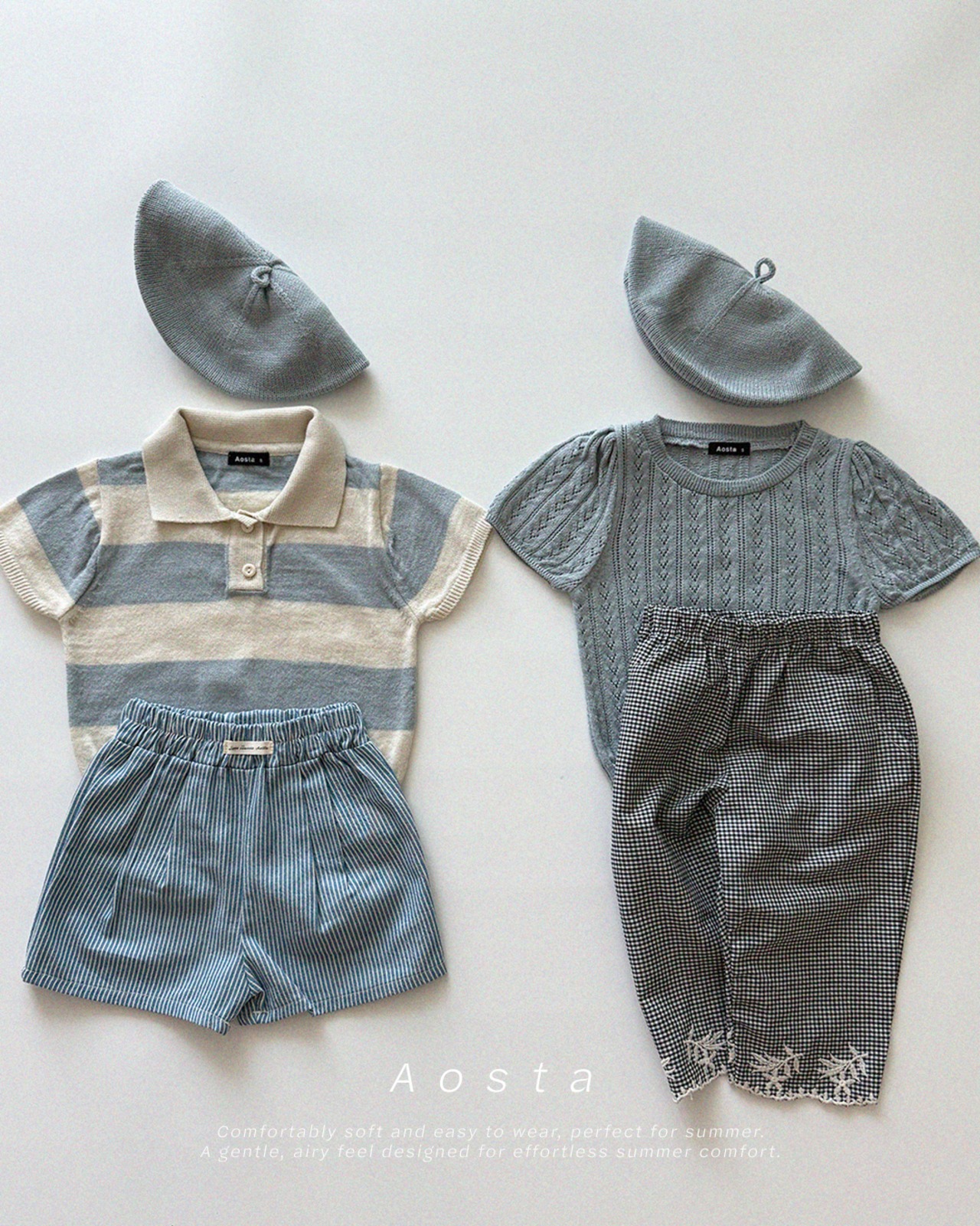 【取寄/韓国直送】Aosta 26/SM ニットベレー帽｜帽子｜夏服｜韓国子供服