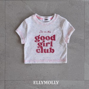 [ELLYMOLLY] Rainbow Crop Tee / [엘리몰리] 레인보우크롭티