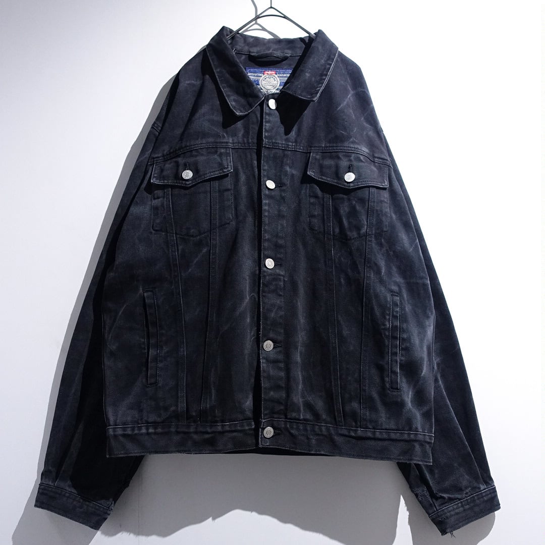 EURO Fade Black Denim Trucker Jacket