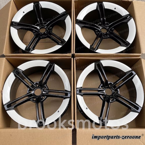 2020+ ポルシェ テイカン 21インチ ツイン 5 スポークホワイトフォージドスタイルホイール LI-1099