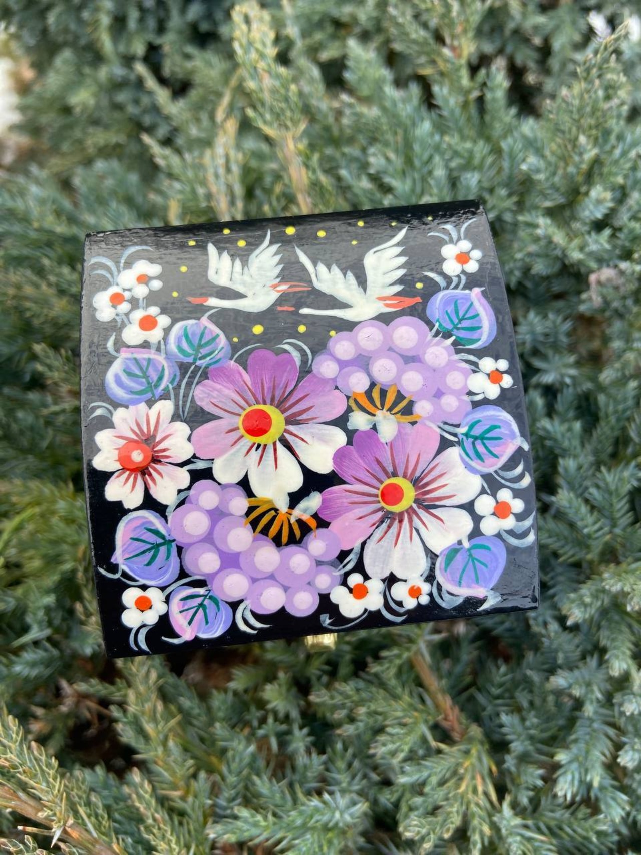 ペトリキフカ塗り　ジュエリーボックス（ホメンコ作） - 1